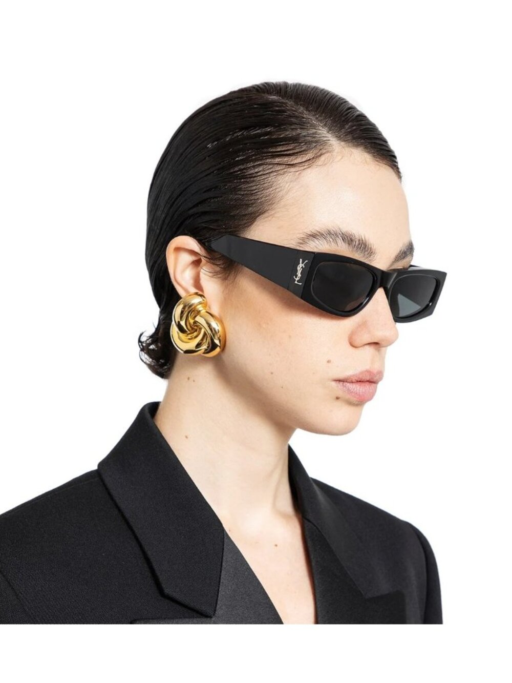 New Saint Laurent Sunglasses SL M140 002 Black Silver - Picture 3 of 10